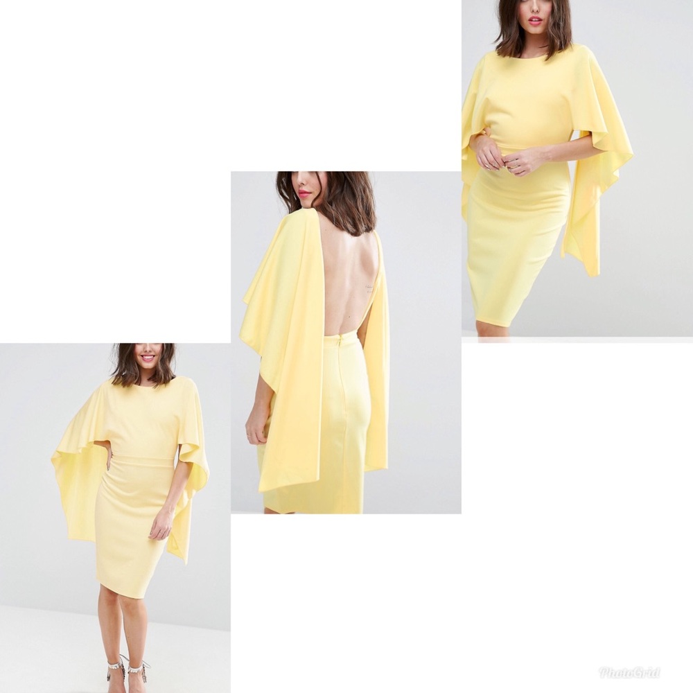 ASOS vibrant yellow City goddess dress⭕